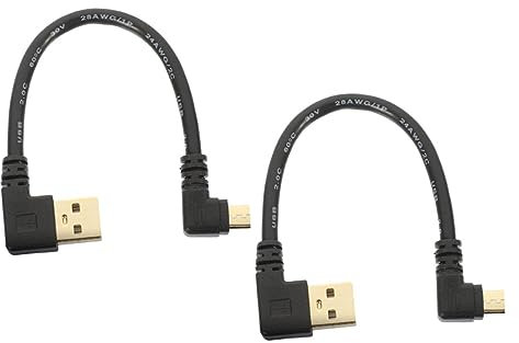 OKUMEYR Câble Micro Usb À Angle Droit 90 Degrés Adaptateur Câble De Synchronisation De Données 2pcs