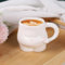 Tasse À Café Drôle avec Gros Ventre - Tasse À Gros Ventre De 320 ML, Tasse en Céramique Drôle avec Poignée De Bras, Tasse À Café avec Ventre Plat, Tasse À Café Drôle Et Potelée, Tasse À Thé Au Lait