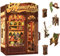 CUTEBEE Book Nook Kit, DIY Maison de Poupée Miniature a Construire Adulte avec LED Lumières,Serre ivres en Bois 3D Puzzle Maquette D'artisanat Décoration d'étagère Cadeaux (Memories Music Bookshop