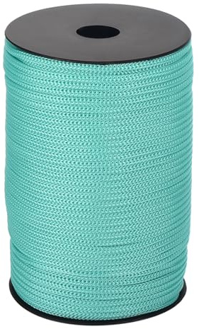 QUARKZMAN Corda Polipropilene 4mm, 100m Corda in Nylon Cava Intrecciata Multiuso per Stendibiancheria, Tapparella, Campeggio, Escursionismo, Esterno, Blu Chiaro