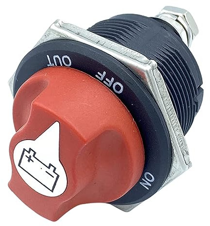 WEKADRIN Interrupteur Isolateur Batterie 12v-24v 50a Coupe-circuit Étanche Pour Vr Atv Voiture Bateau Utv Camping-car Utilisation Extérieure