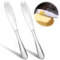 Hpmjz 2Pcs Stainless Steel Butter Knife 3-in-1 Multifunction Spreader with Holes and Serrated Edge for Cold Butter Bread Vegetable Fruit Dishwasher Safe
