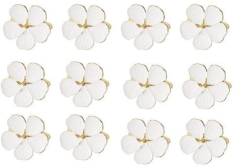 Elqubkan, 12 StüCk, Blumen, Serviettenringhalter, Esstische, Ringe, Elegante Verzierung, Tischdekoration,