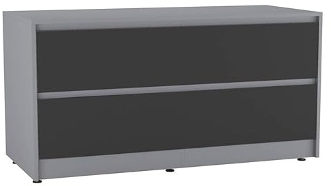 URBNLIVING 120cm Wide 4 Drawer Chest Cabinet, Bedroom Storage Unit with Hidden Dual Drawers, Modern Sideboard Organiser with Spacious Top Surface, Freestanding Hallway or Living Room Furniture