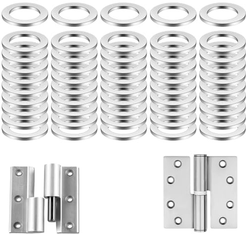 Rondelle piatte M10, 50 pezzi, set di rondelle in alluminio, rondelle in alluminio, rondelle di sicurezza, rondelle di sicurezza, per bulloni, barre filettate e viti (argento)