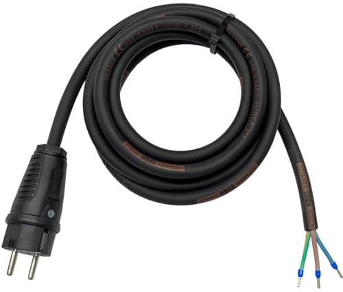 NWP Cavo di collegamento Schuko, 5 m, 230 V, 16 A, IP54, TITANEX H07RN-F 3G2,5, tubo in gomma con manicotti terminali