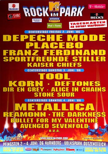 Rock AM Ring & Park - Park/Center, Rock am Ring 2006 » Konzertplakat/Premium Poster | Live Konzert Veranstaltung | DIN A1 «