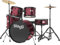 Stagg 25020589 TIM122B Drum Set (55,88 cm (22 Zoll), 5 Stück) inkl. Hardware mit Cymbal Throne weinrot