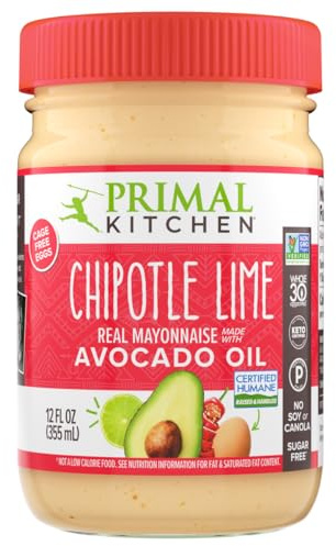 Primal Kitchen Chipotle Lime Mayo made with Avocado Oil, Whole30 Approved, Certified Paleo, and Keto Certified, 12 Ounces