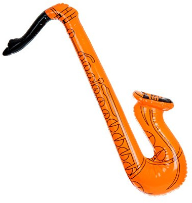 Aufblasbares Saxophon orange - Orange