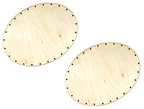 Zita's Creative 2x Korbboden, oval, 18x24cm für 3mm Peddigrohr - Flechten, Korbflechten, Schilf Set, Peddigrohr, Flechtmaterial, Flechtset, Rattan