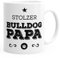 MoonWorks Kaffee-Tasse Stolzer Bulldogge Papa Bulldogge Besitzer Hundebesitzer weiß Unisize