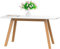 bonVIVO Weißer Couchtisch Franz - Designer Couchtisch für Wohnzimmer und Beistelltisch als Beistelltisch aus Holz mit Bambusgestell