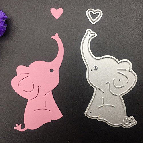 Niedlicher Cartoon-Elefant Stanzschablonen Kohlenstoffstahl Schneiden Schablonen DIY Sammelalbum Set Scrapbooking Papier Karten