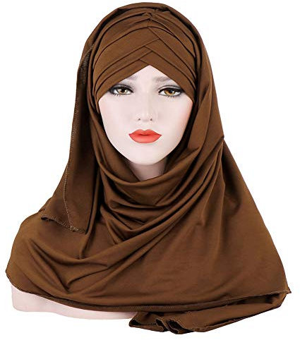 Amorar Hijab Kopftuch für Damen Muslimische Frauen Schal Kopfbedeckung Hidschab Islamische Gesichtsschleier Turban Hals Chemo Kappe Bandana Haartuch Beanie Mützen