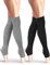 SATINIOR 2 Pairs Stirrup Leg Warmers Straight over the Knee Socks 21.65 Inch for Women (Black, Gray)