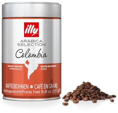 illy Kaffeebohnen Kolumbien / Colombia, Arabica Selection, ganze Bohne, 6x250g Dose