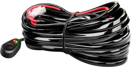 AUXTINGS Universel 3 mètres 12V 40A relais interrupteur marche/arrêt 2 fils hors route ATV LED barre de lumière Kit de faisceau de câbles
