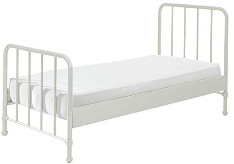Vipack Bett, Metall, Weiß, 90 x 200 cm