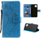 CoverKingz Handy Cover kompatibel mit Samsung Galaxy A12 - Handyschutz mit Kartenfach Klapphülle - Bookcase Hülle aufklappbar Motiv Mandala Blau