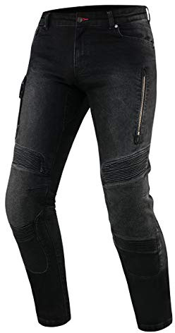 REBELHORN Vandal Motorradjeans Herren | Aramidfaser Futter | SAS-TEC Stufe 2 Knieprotektoren und Stufe 1 Hüftprotektoren | Steißbeinprotektor Tasche | 2 Belüftungskanäle | Tapered Fit