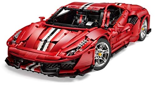 CaDA Italian Super Car 1:8, rot, 8-Zylinder, 3187 Teile (ferngesteuert, mit LED Licht, PRO-Motoren), C61042W Master, Designer Bruno Jenson
