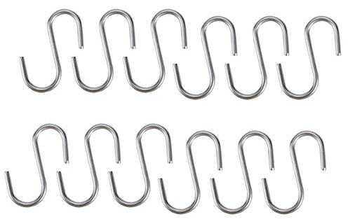 VALICLUD 10pcs S Hooks Small Zinc Plating Metal Hooks for Hanging Various Items