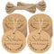 jijAcraft 100 Stück Geschenkanhänger SCHÖN DASS DU DA BIST Anhänger - Kraftpapier Etiketten 6CM - Rund Papieranhänger mit Jute Schnur für Hochzeit Geschenke Basteln (Braun)
