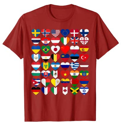 Drapeaux de pays du monde, cadeau pour enfants T-Shirt