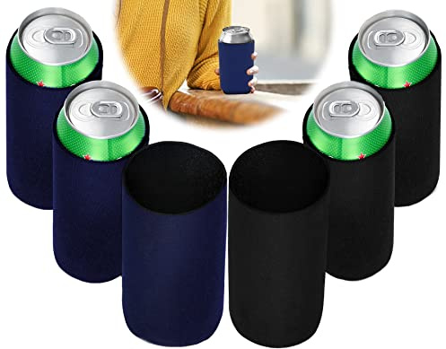 Bierdosen Abdeckung 6Pcs 500ml Bierdosen Kühler Dosen can Cooler Abdeckung Dosenkühler Neopren Bierdosenkühler Dosenhüllen Geeignet für alle Arten von Partys 3 Schwarz und 3 Marine
