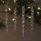 ANCADN Eiszapfen-Ornament-Set, Acryl, transparente Eiszapfen, hängende Ornamente für den Weihnachtsbaum (groß, 26 Stück, blau)