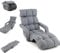 SFAREST Folding Sofa Chair, 6 Positions Adjustable Floor Lazy Chair with Armrest, Single Lounger Sleeper Reclining Seat for Living Room Bedroom Office