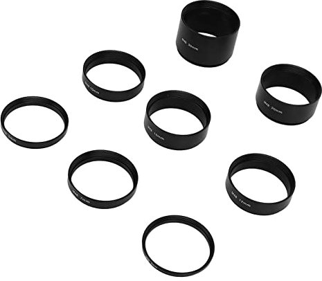 Astronomisches Verlängerungsrohr-Set, 8 Stück, M48 x 0,75 Aluminiumlegierung, Fokusverlängerungsrohr-Set für Teleskop