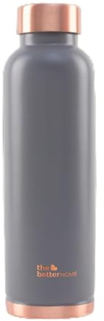 The Better Home Copper Water Bottle 1 Litre | 100% Pure Copper Bottle | BPA Free Water Bottle with Anti Oxidant Properties of Copper (Dark Blue)