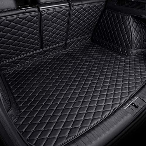 JITONA Auto Kofferraumwanne Leder Kofferraummatte für BMW X5 F15 2014-2018(5seats), wasserdicht Kratzfest rutschfest Kofferraum Schutzmatten,A-All Black