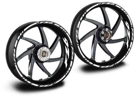 Adesivi cerchi moto compatibili con yamaha fz6 bianchi 17 pollici