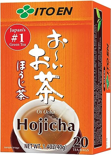 ITO EN Oi Ocha Hojicha – Ungesüßter, gerösteter grüner Tee aus Japan in Teebeuteln à 1,6 g (20 Stück pro Packung) – 1 x 32 g