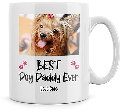 Rib ticklerz - Personalised Photo Custom Mug Gifts from The Dog Best Dog Daddy Ever Dog Dad Present Dog Dad Father's Day Birthday Gift Christmas Coffee Mug - MG546