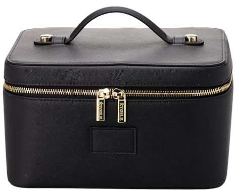 etoile ETOILE - Vanity Case, Black, Zippered Vanity Case With Convenient Carry Handle