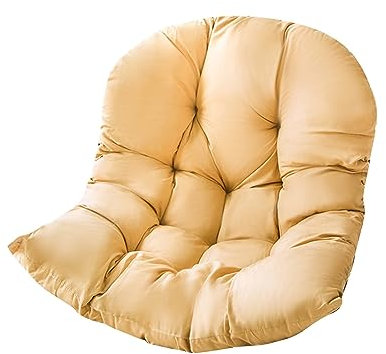 KAREN66 Hängesessel Kissen 80 x 110 cm Waschbar & abnehmbares Schaukelstuhl Sitzkissen Dickes Hängestuhl Sitzauflage Polster Kissen für Hängeschaukel Indoor Outdoor (Beige)