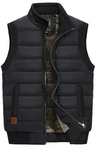 OlyljpinZ Gilet Invernale da Uomo in Pile da Pesca Giacca Senza Maniche Antivento Gilet per la Fotografia All'aperto con Tasche Multiple Giubbotto Imbottiti Trapuntato
