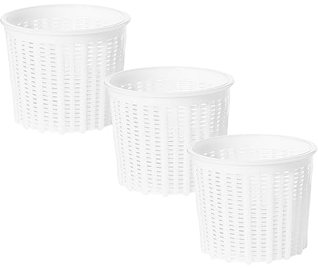 3 x Käseform 9.2 x 8cm – Variationen | Käseform aus Kunststoff | Korb für Käse