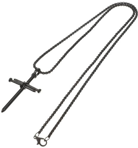 COLLBATH Hip Hop Cross Pendant Necklace Punk Style Neck Chain for Women Men for Party Festivals Favors