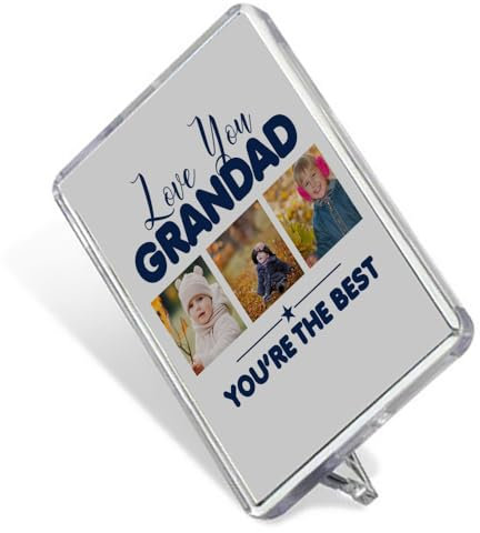 Personalised Photo, Love You Grandad You're The Best,Sentimental Keepsake Memories Fridge Magnet.