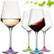 IMPERIAL Weingläser bunt 450ml 'Athen' Set 4-Teilig Universalweingläser aus Crystalline Glas Weißweinglas Rotweinglas
