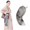 tintoke Fuchsschwanz,fox tail,Fuchsschwanz Anhänger etwa 40cm Fell Schwanz Keychain fox tail keychain Auto Schlüsselketten Anhänger Weich Flaumig Dicht Dekoration (Grau weiß)