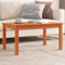 Homgoday Couchtisch Braun Wachs Massivholz Kiefer,Moderner Wohnzimmertisch, Couchtisch, Wohnzimmer Couchtisch für Büro Schlafzimmer