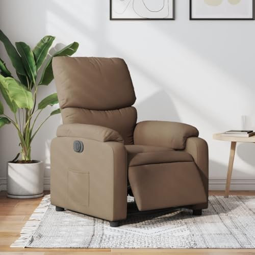 Cozynest Relaxsessel Fernsehsessel Liegesessel für Wohnzimmer, Ruhesessel Polstersessel, Stoff Relaxsessel Elektrisch Braun Stoff