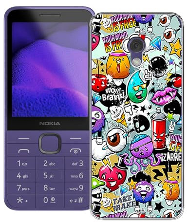 Xiangyun Case for Nokia 235 4G 2024/Nokia 215 4G 2024/Nokia 220 4G 2024 (2.8), Ultra Slim Soft Touch Shockproof Transparent Phone Case Full-Body Protective Anti-Scratch Anti-Fall Rugged Cover, XS40