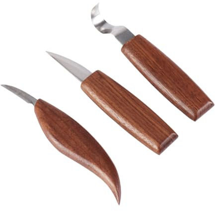 NUOBESTY 3stücke Schnitzwerkzeug Mit Für Holzbearbeitung Gravurwerkzeugen Und Skulpturwerkzeugen Robuste Carving Messer Für Anfänger Und Profis
